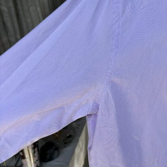 Burberry London Men’s 16.5-42 White Pink Striped Button Up Designer Dress Shirt - Picture 10 of 14